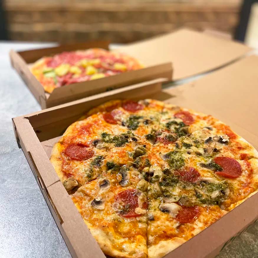 Velsmagende pizzaer fra La Piazza del Gusto